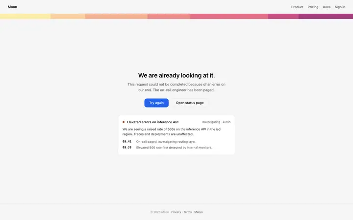 500 server error page template for SaaS