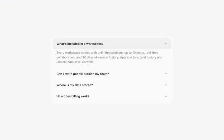 Accordion template in HTML and CSS