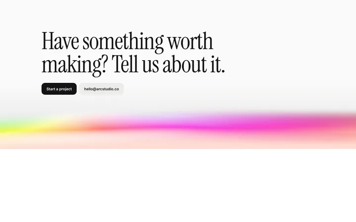 Agency CTA section with serif headline