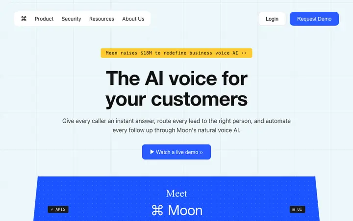 AI agent hero template for developer SaaS