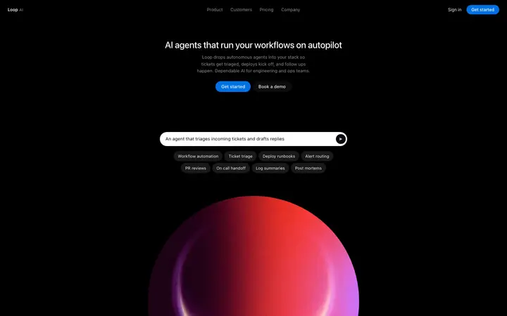 AI automation platform landing page template for SaaS