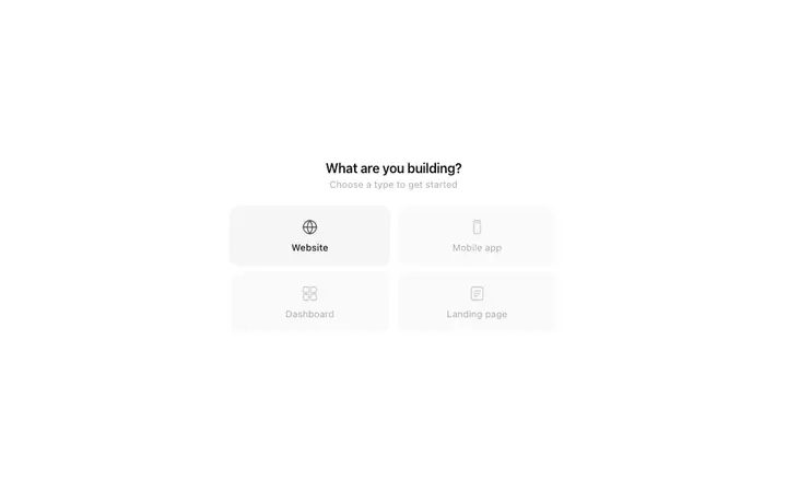 Category selector template for AI SaaS apps