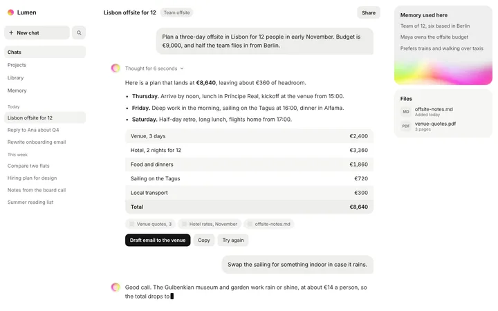 AI chat SaaS conversation UI template