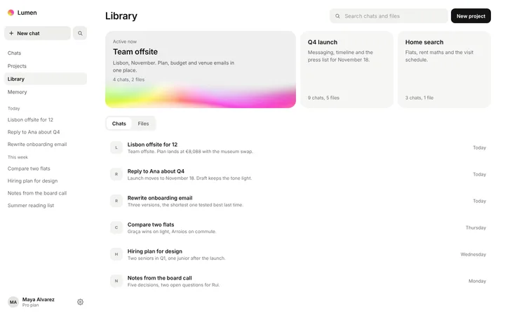 AI chat SaaS library page template