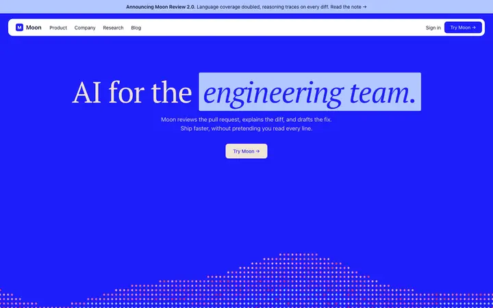 AI code review SaaS landing page template