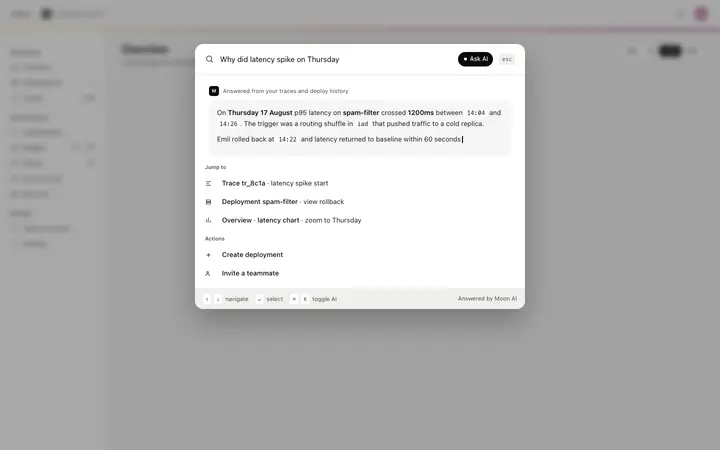 AI command bar template for SaaS apps