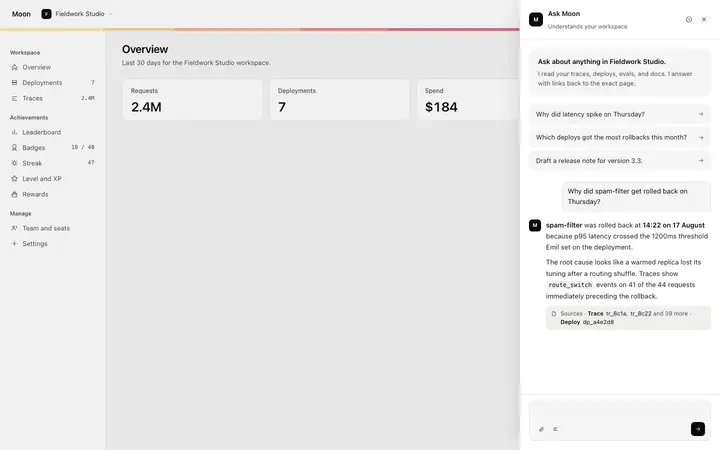 AI copilot panel template for SaaS apps