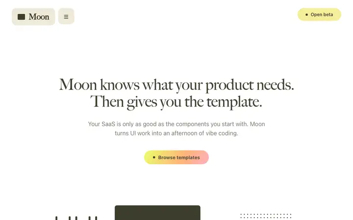 AI launch hero template for research tools
