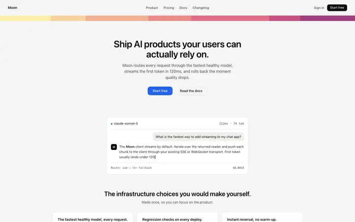 AI product landing page template for SaaS