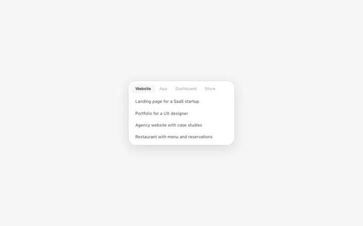 Prompt suggestions template for AI SaaS apps