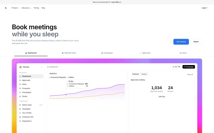 AI SDR landing page template for SaaS