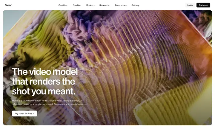 AI video SaaS landing page template
