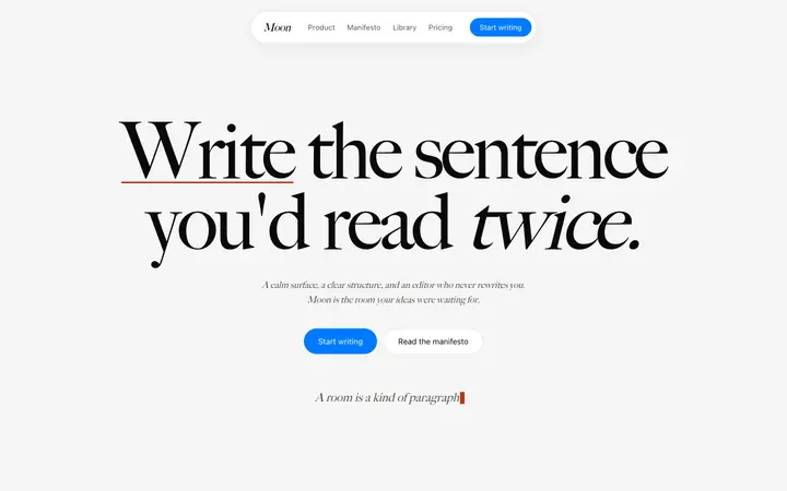AI writing tool SaaS landing page template