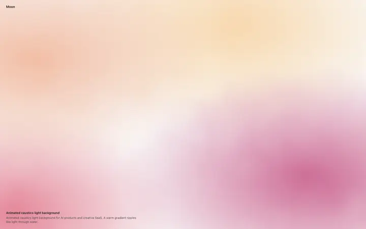 Animated caustics light background for SaaS