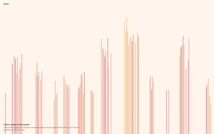Animated cluster stripes background for SaaS