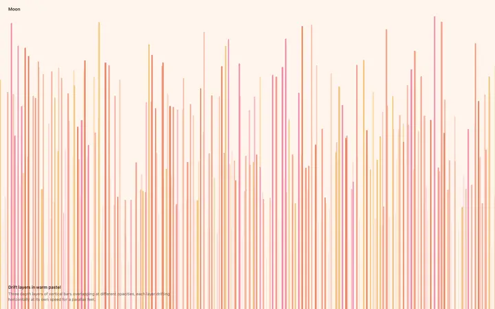 Animated drift stripes background for SaaS