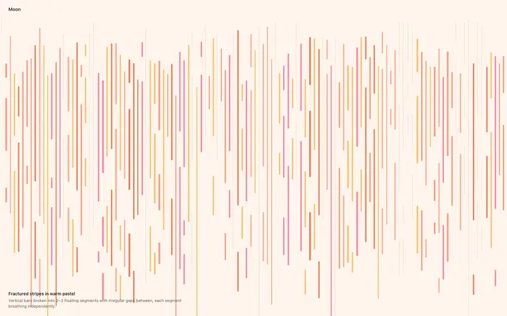 Animated fractured stripes background
