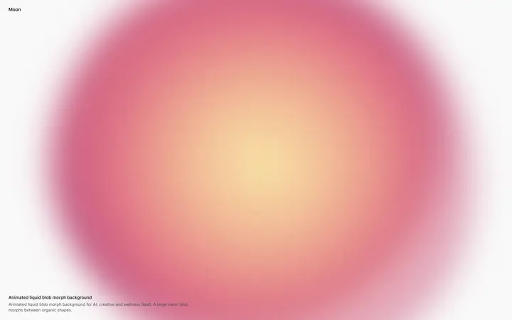 Animated liquid blob morph background for SaaS