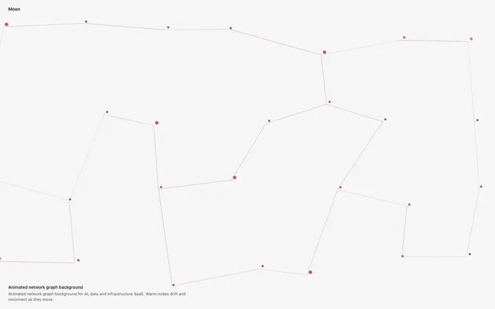Animated network graph background for SaaS