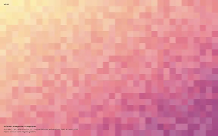 Animated pixel gradient background for SaaS