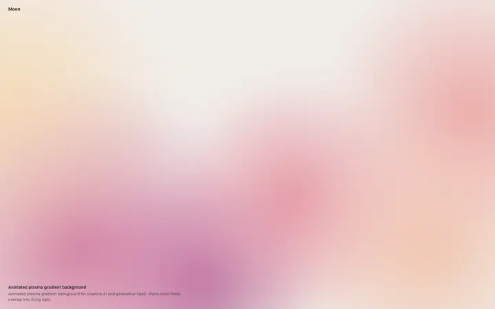 Animated plasma gradient background for SaaS