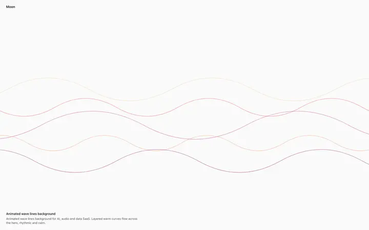 Animated wave lines background for SaaS