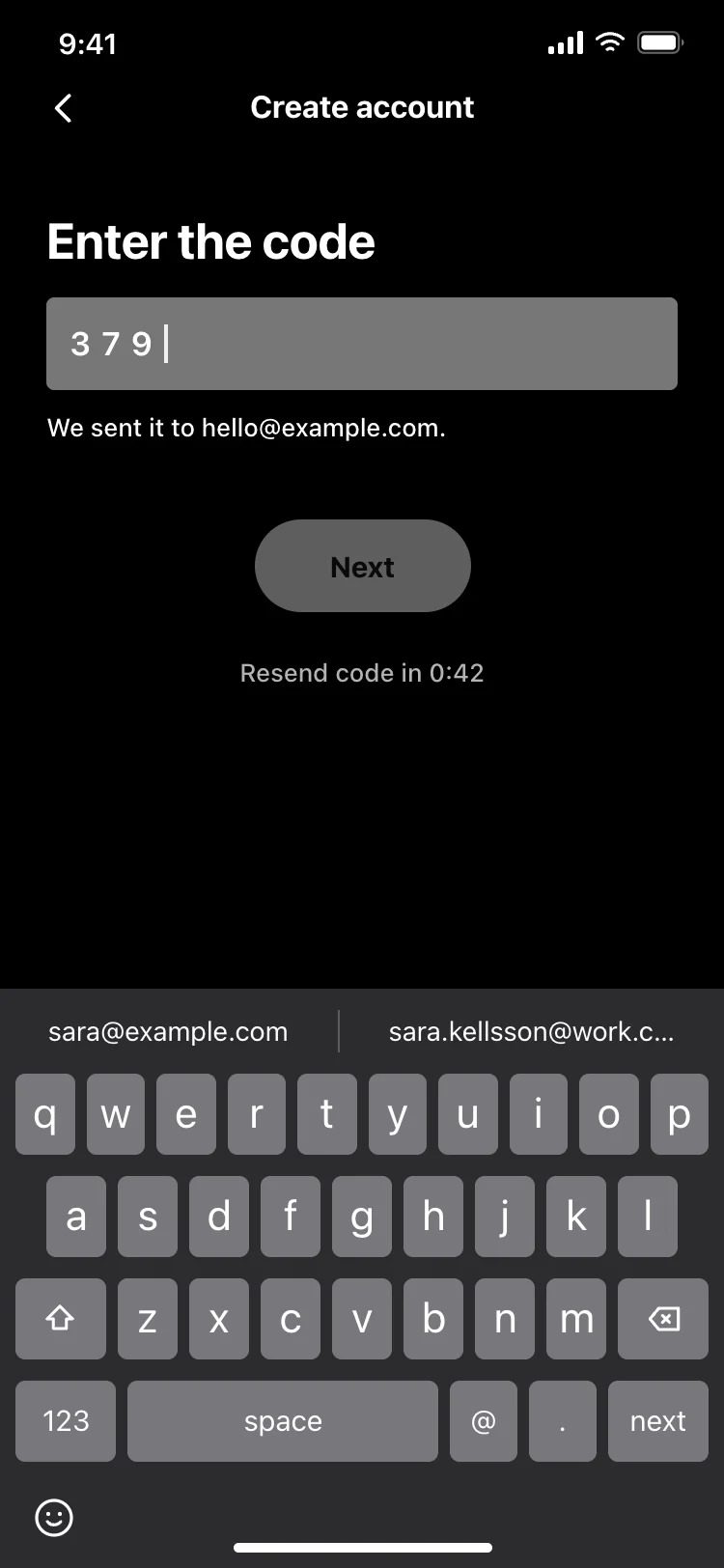 OTP verification code