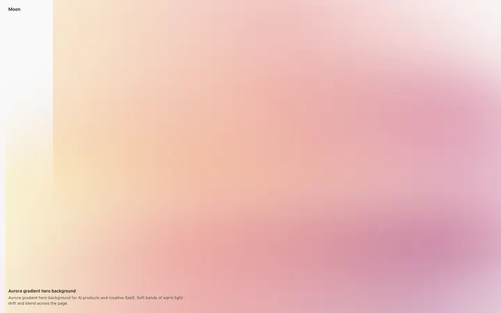Aurora gradient hero background for SaaS