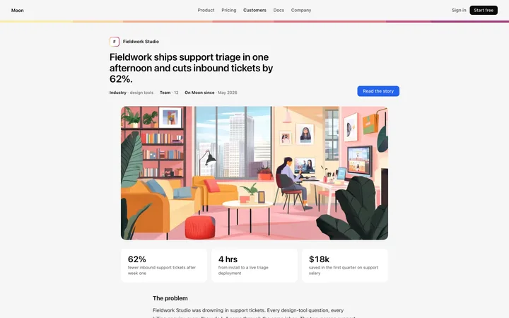 Case study page template for SaaS