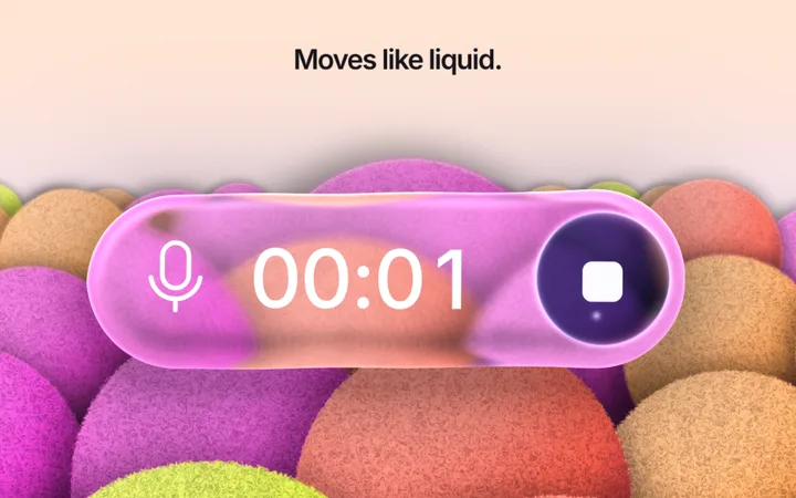 Colorful liquid glass promo video for SaaS