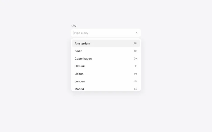Combobox autocomplete input in HTML