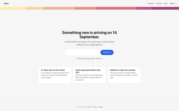 Coming soon page template for SaaS launches