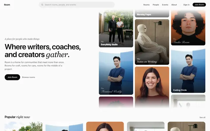Community platform landing page template