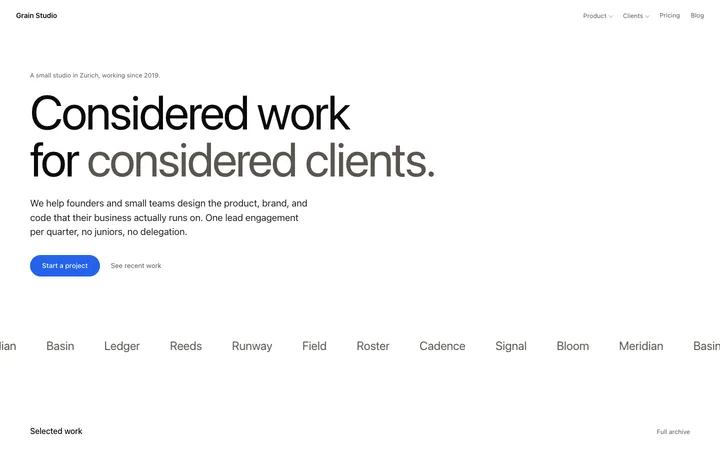 Creative agency website template in HTML