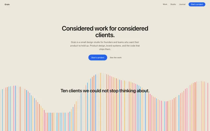 Design agency landing page template in HTML