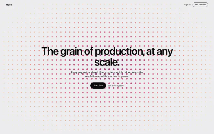 Dot grid SaaS landing page template