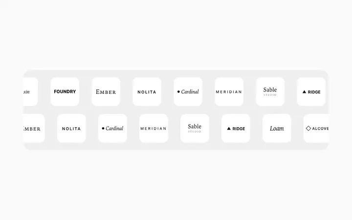 Double row logo marquee template for SaaS websites
