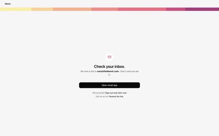 Email verification page template for SaaS
