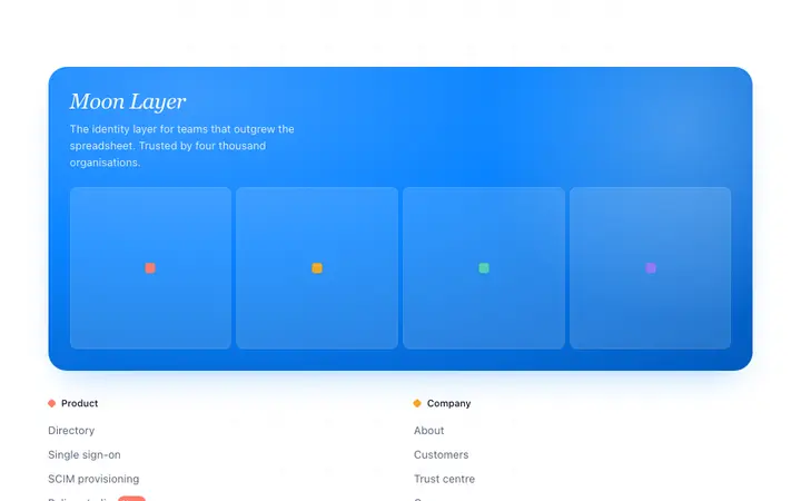 Enterprise footer template for B2B SaaS