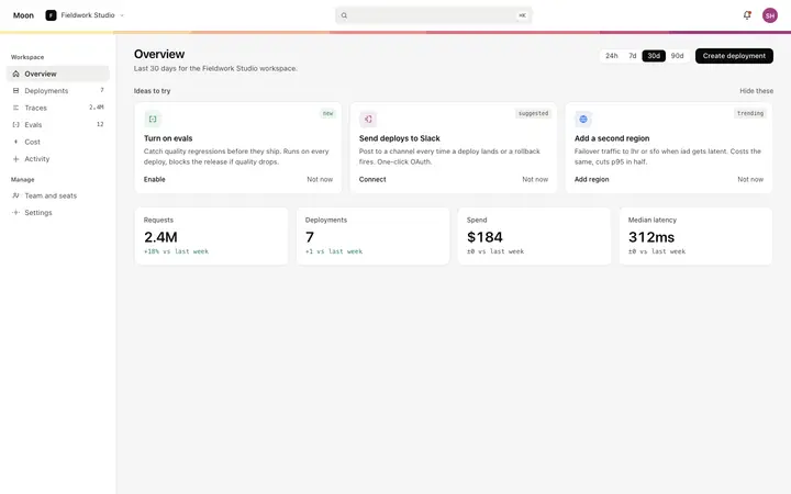Feature discovery cards template for SaaS