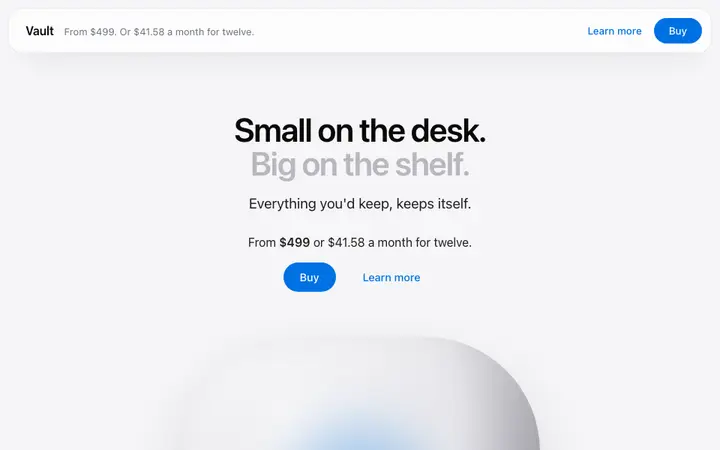 Sticky top buy bar template for product pages