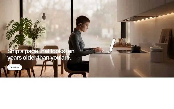 Photo CTA section template for websites