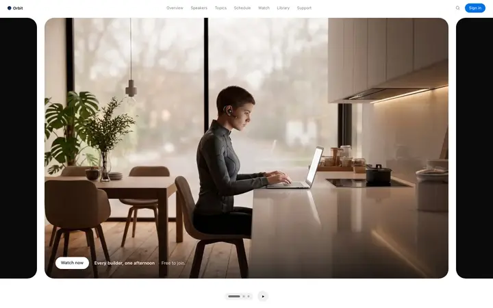 Fullscreen photo carousel template for SaaS and retail