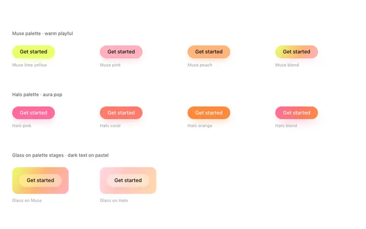 Gradient button template for AI SaaS apps