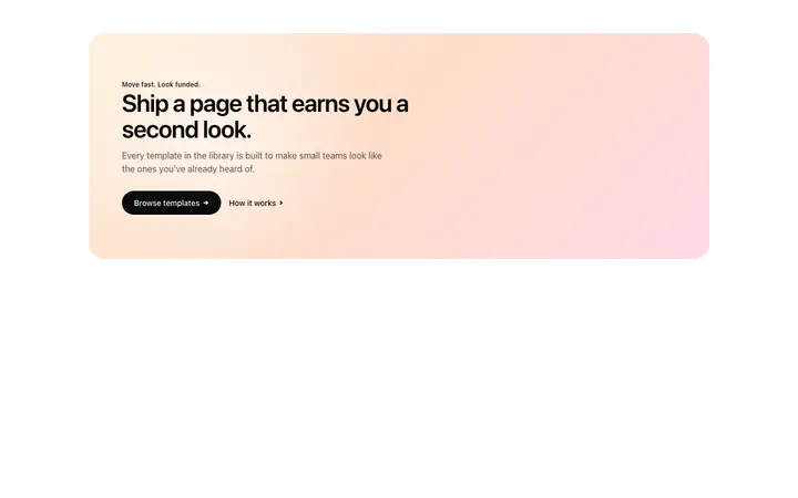 Highlighted CTA card template for SaaS apps