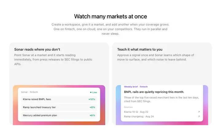Gradient feature cards template for AI SaaS