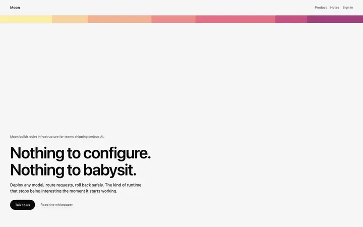 Gradient stripe hero template for SaaS
