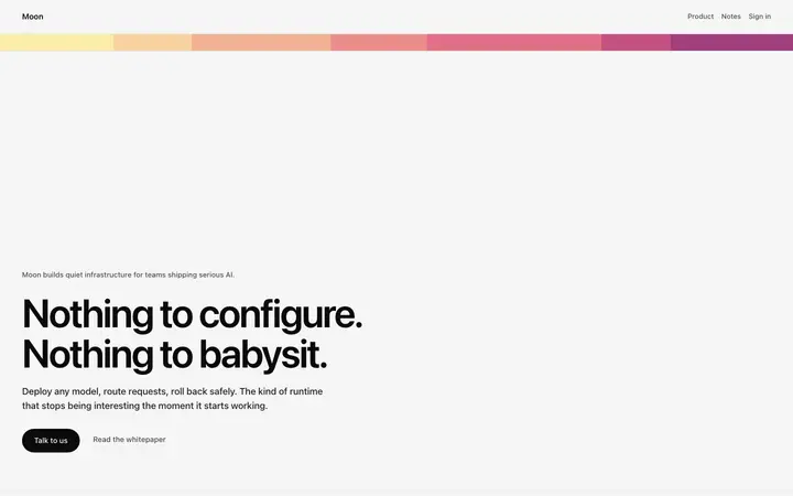 Gradient stripe SaaS landing page template