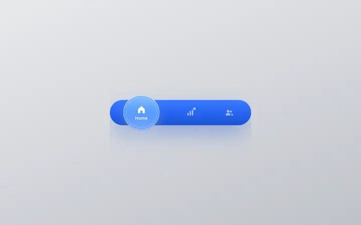 iOS style mobile navigation bar template