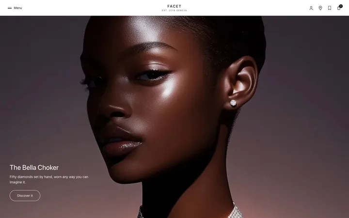 Jewelry store homepage template in HTML